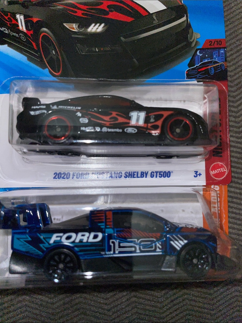 Ford F-150 Lightning Supertruck & Ford Mustang Shelby GT500 Hot Wheels